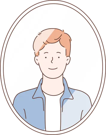 Man have clean and clear face  Illustration