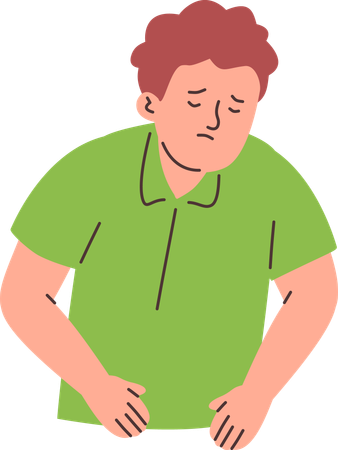 Man have No Energy  Illustration