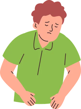 Man have No Energy  Illustration