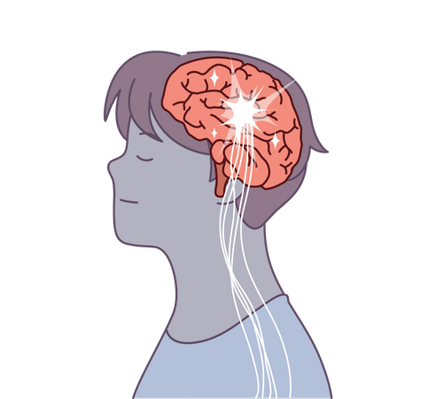 Man having clam mind  Illustration