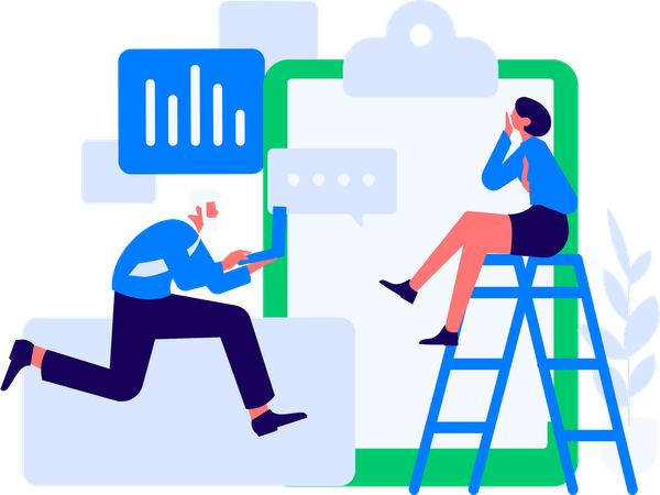 Man having creative code  Illustration