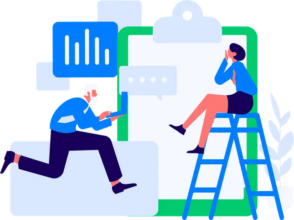 Man having creative code  Illustration
