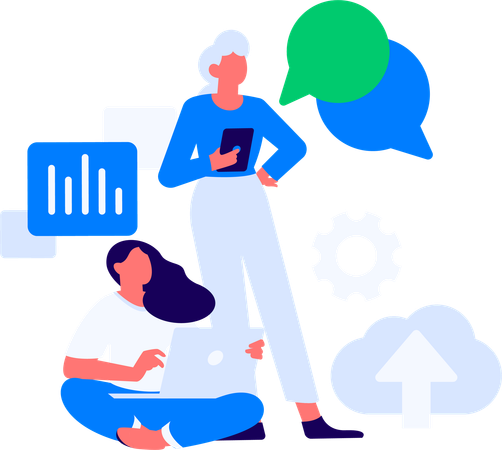 Man having creative code  Illustration
