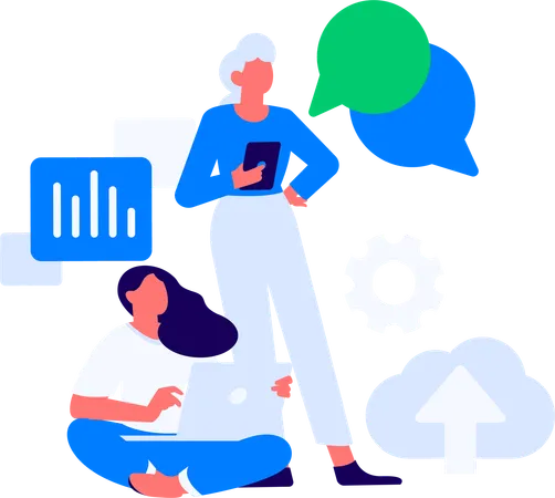 Man having creative code  Illustration