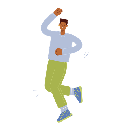 Man having fun  Illustration