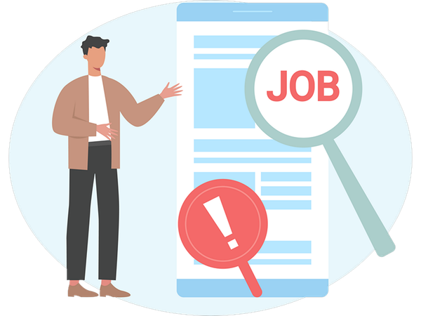 Man having job opportunity  Illustration