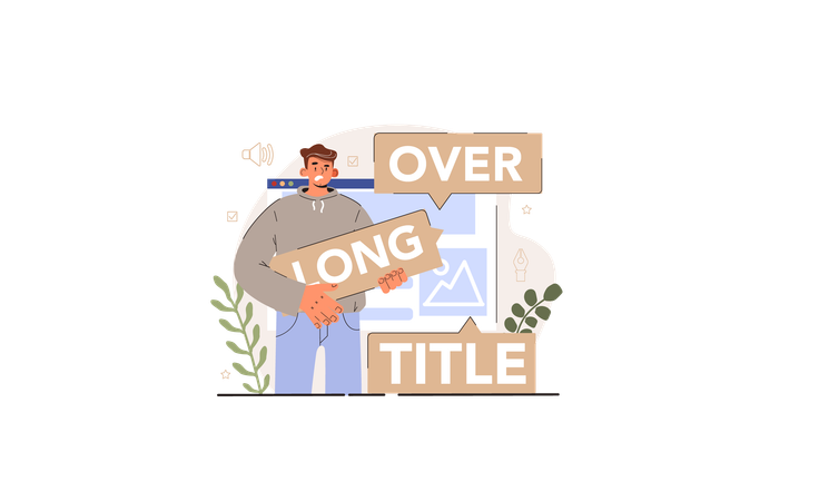 Man having overlong title  Illustration