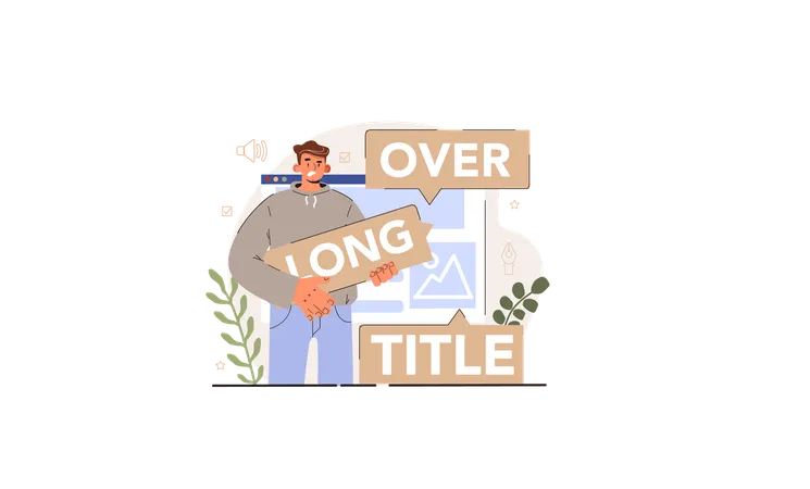 Man having overlong title  Illustration