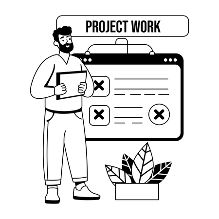 Man Having Project Failure  Illustration