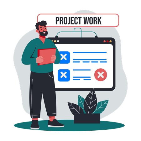 Man Having Project Failure  Illustration