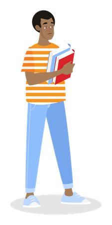 Man hold book for reading later  Illustration