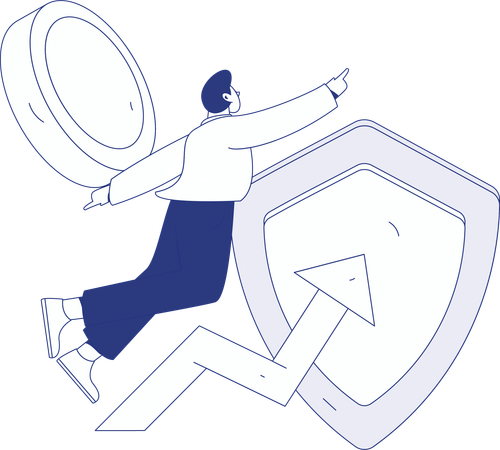 Man holding credit card while doing payment on payment day  Illustration