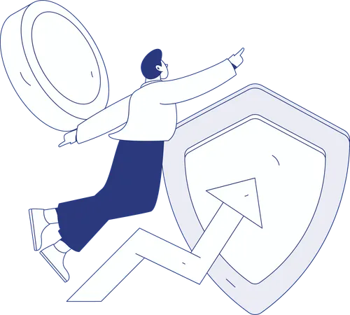 Man holding credit card while doing payment on payment day  Illustration