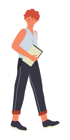 Man holding documents  Illustration