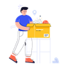illustration for logistic box
