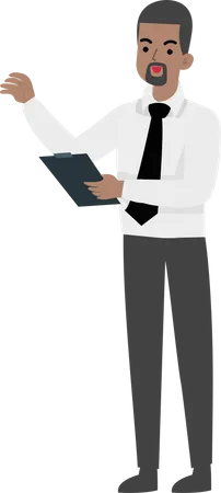 Man Holding Note  Illustration