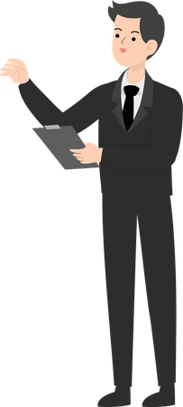 Man Holding Note  Illustration