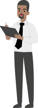 Man Holding Note  Illustration