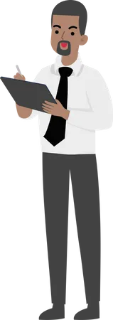 Man Holding Note  Illustration