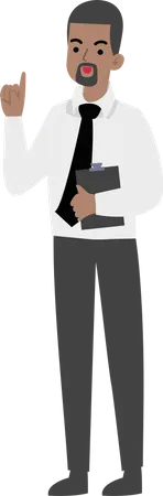 Man Holding Note  Illustration