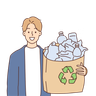 plastic bottles bag illustrations free