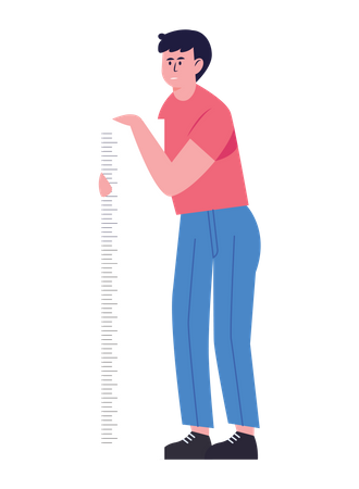 Man holding ruler  Illustration