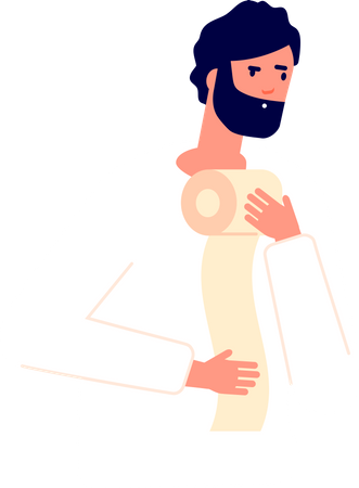 Man holding toilet paper  Illustration