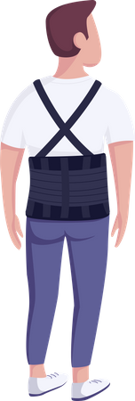 Man in bandage belt  Illustration