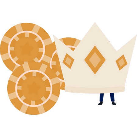 Man in casino  Illustration