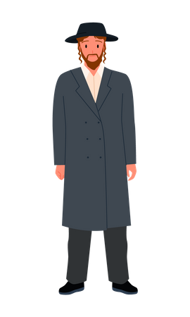Man in coat  Illustration