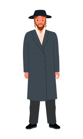 Man in coat  Illustration
