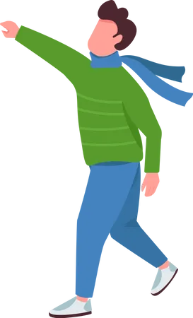 Man in coat  Illustration