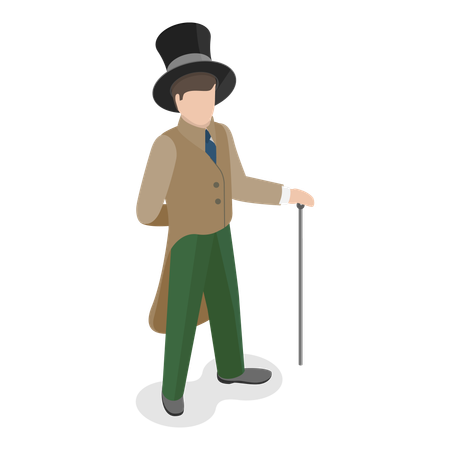 Man in costume  Illustration