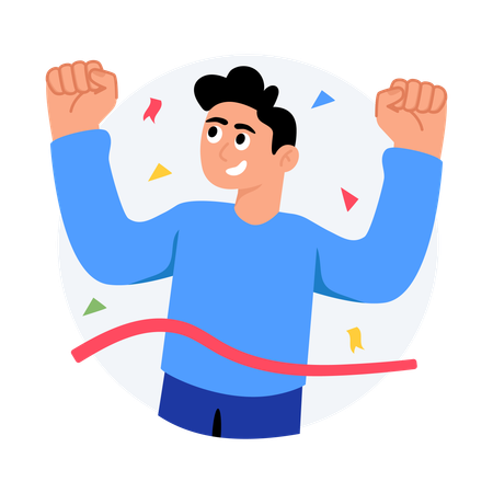 Man in Fun mood  Illustration