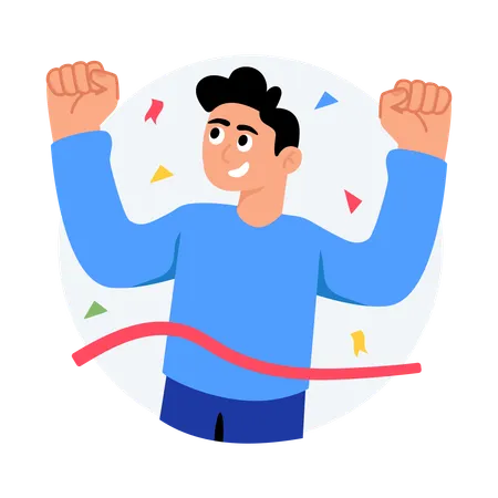 Man in Fun mood  Illustration