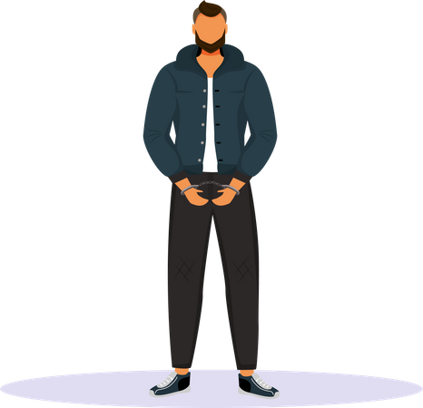 Man in handcuffs  Illustration