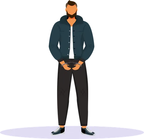 Man in handcuffs  Illustration