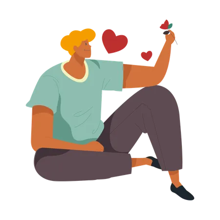 Man in love  Illustration