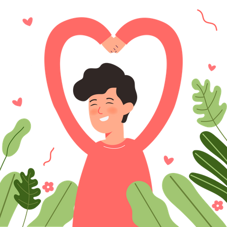 Man in love  Illustration