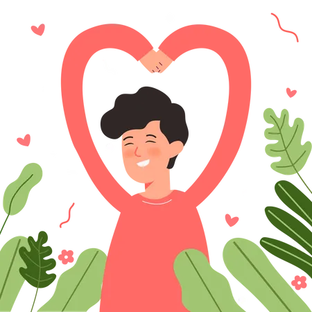 Man in love  Illustration