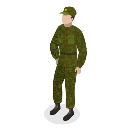 Man in military uniform  일러스트레이션