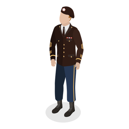 Man in military uniform  Illustration