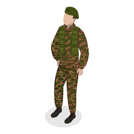 Man in military uniform  Illustration