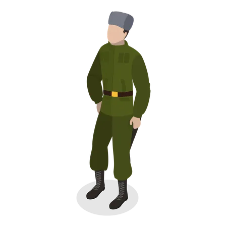 Man in military uniform  Illustration