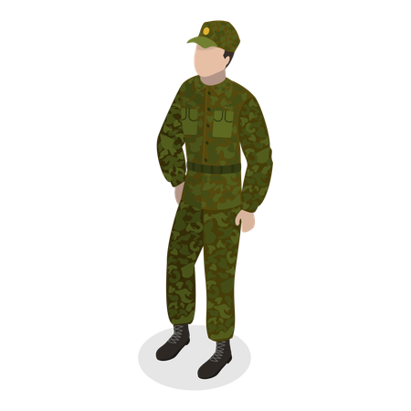 Man in military uniform  Illustration