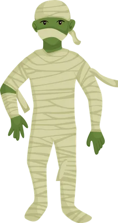 Man In Mummy Costume  Illustration
