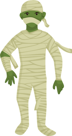 Man In Mummy Costume  Illustration