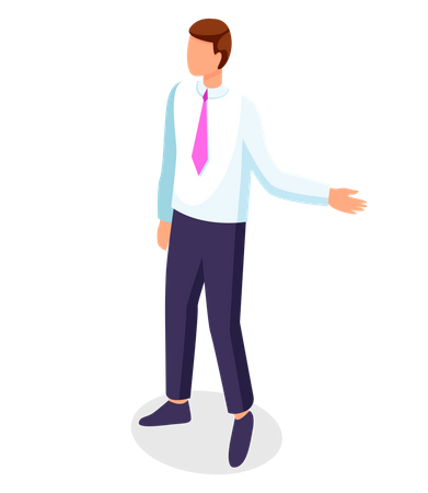 Man In Office Suit  Illustration