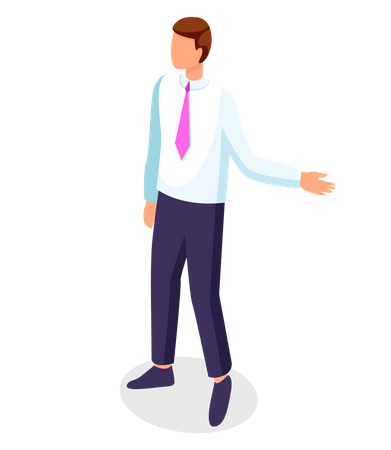 Man In Office Suit  Illustration