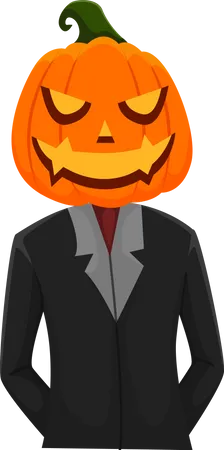 Man in Pumpkin costume Illustration